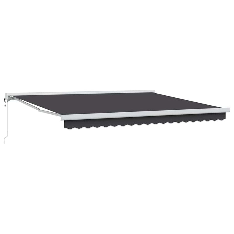 vidaXL Behúzható napellenző Antracit 400 × 300 cm Szövet, Fém