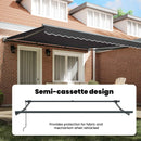 vidaXL Napernyő keret Antracit 400 × 300 cm Poliészter PU bevonattal