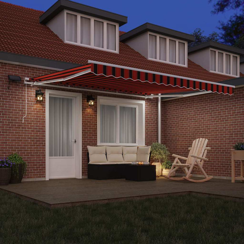 vidaXL Behúzható napellenző with 400 × 300 cm narancssárga és barna