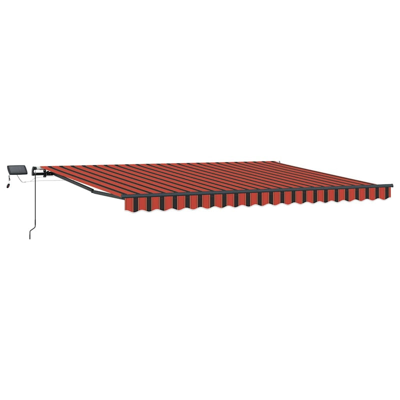 vidaXL Behúzható napellenző narancssárga és barna 400 × 300 cm szövet