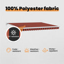 vidaXL Behúzható napellenző Piros és Fekete 400 × 300 cm Szövet és Fém