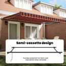 vidaXL Napernyő keret Narancs és Fekete 400 × 300 cm