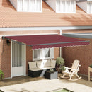 vidaXL Napernyő keret Burgundi 400 × 300 cm Poliészter PU bevonattal