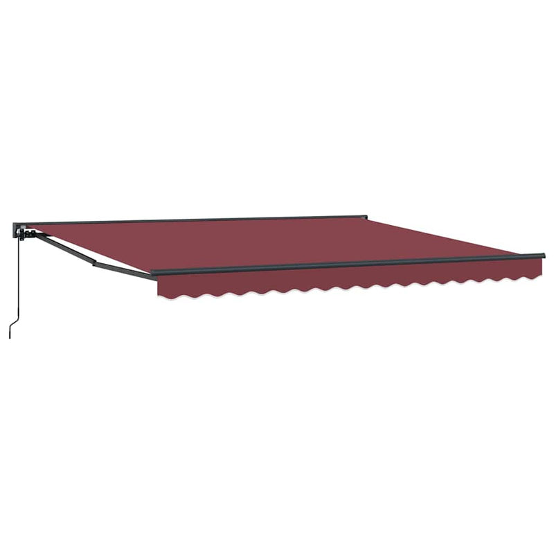 vidaXL Behúzható napellenző Burgundi Vörös 400x300 cm szövet