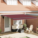 vidaXL Napernyő keret Burgundi 400 × 300 cm Poliészter PU bevonattal