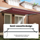 vidaXL Napernyő keret Burgundi 400 × 300 cm Poliészter PU bevonattal
