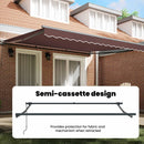 vidaXL Napernyő keret Barna 400 × 300 cm Poliészter PU bevonattal