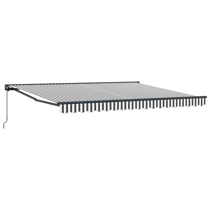 vidaXL Behúzható napellenző Antracit és Fehér 400x300 cm szövet