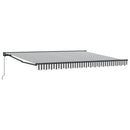 vidaXL Napernyő keret Antracit és Fehér 400 × 300 cm
