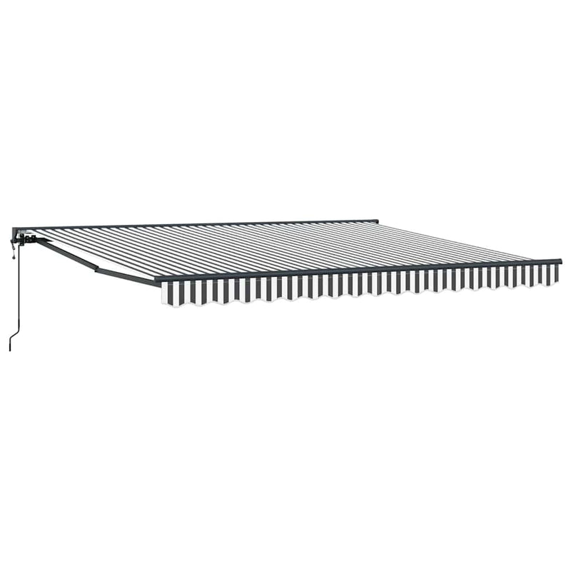 vidaXL Behúzható napellenző Antracit és Fehér 400x300 cm szövet