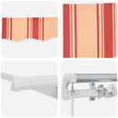 vidaXL Behúzható napellenző sárga és narancssárga 400 × 300 cm