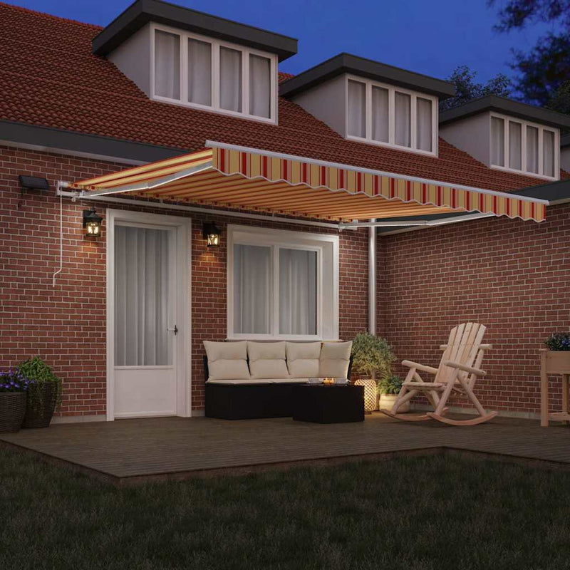 vidaXL Behúzható napellenző with 400 × 300 cm sárga és narancssárga
