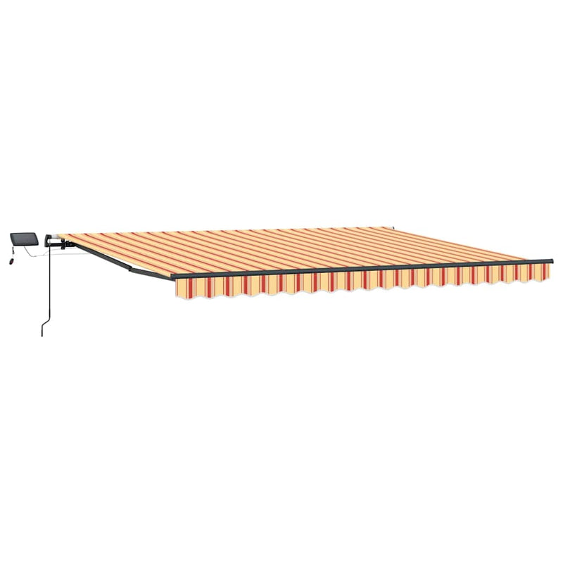vidaXL Behúzható napellenző sárga és narancssárga 400 × 300 cm szövet