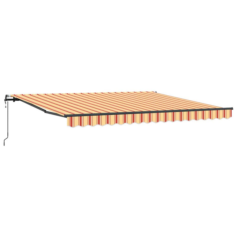 vidaXL Behúzható napellenző sárga és narancssárga 400 × 300 cm szövet