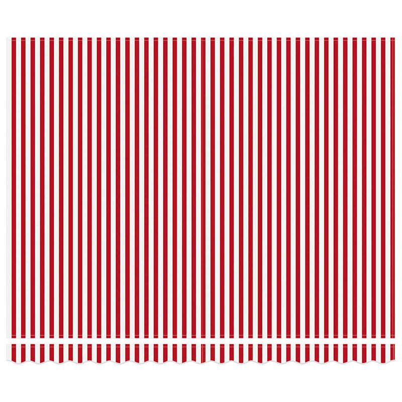 vidaXL Behúzható napellenző with Piros és fehér 400 × 300 cm szövet