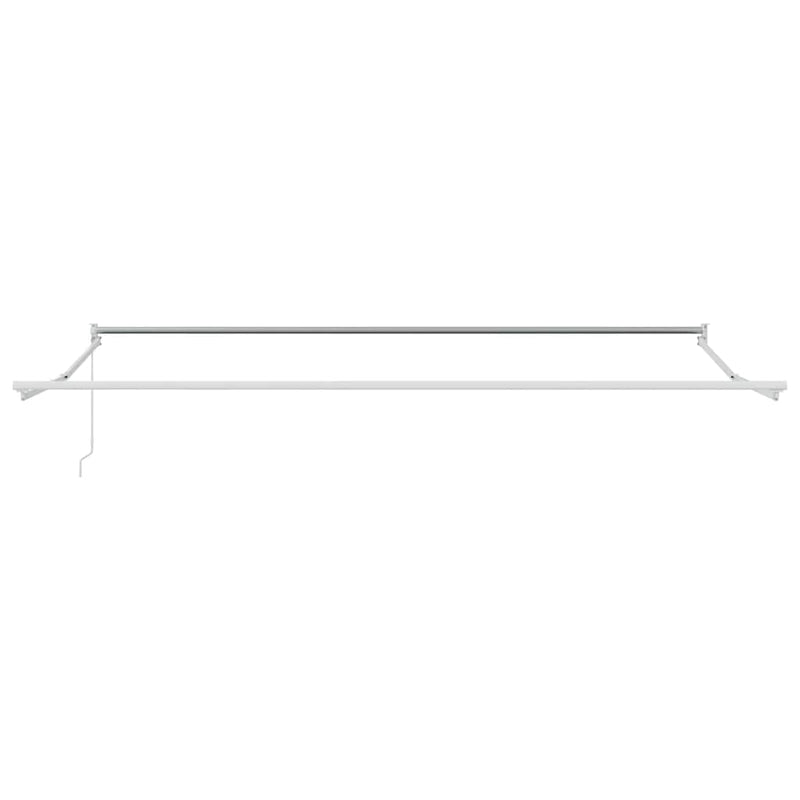 vidaXL Behúzható napellenző Piros és fehér 400 × 300 cm Poliészter
