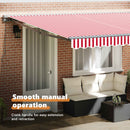 vidaXL Napernyő keret Piros és Fehér 400 × 300 cm