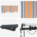 vidaXL Behúzható napellenző tartalmaz Sokszínű 400 × 300 cm szövet