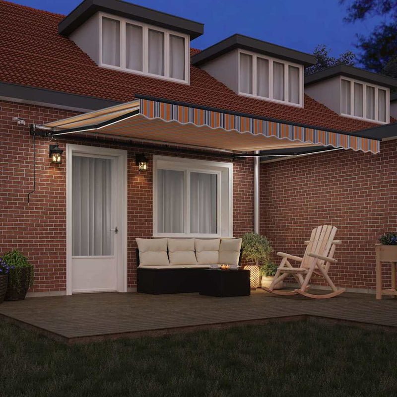 vidaXL Behúzható napellenző tartalmaz Sokszínű 400 × 300 cm szövet