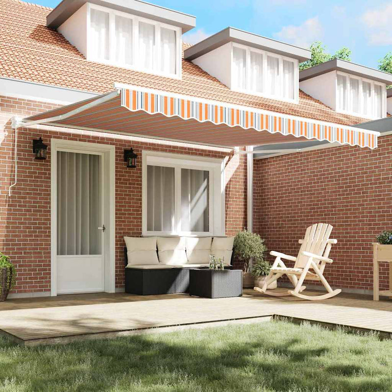 vidaXL Behúzható napellenző Sokszínű 400 × 300 cm Poliészter