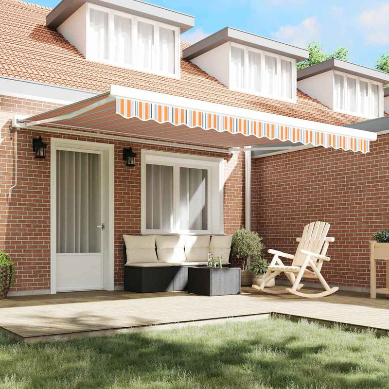 vidaXL Behúzható napellenző Sokszínű 400 ×300 cm Szövet és Fém