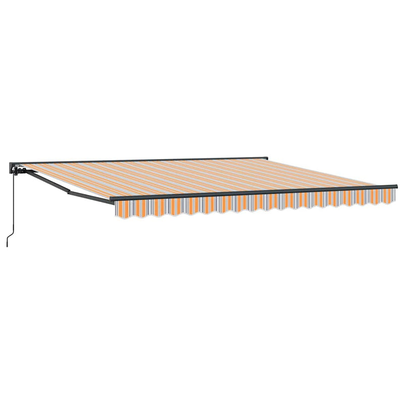 vidaXL Behúzható napellenző Tarka csíkos 400x300 cm szövet