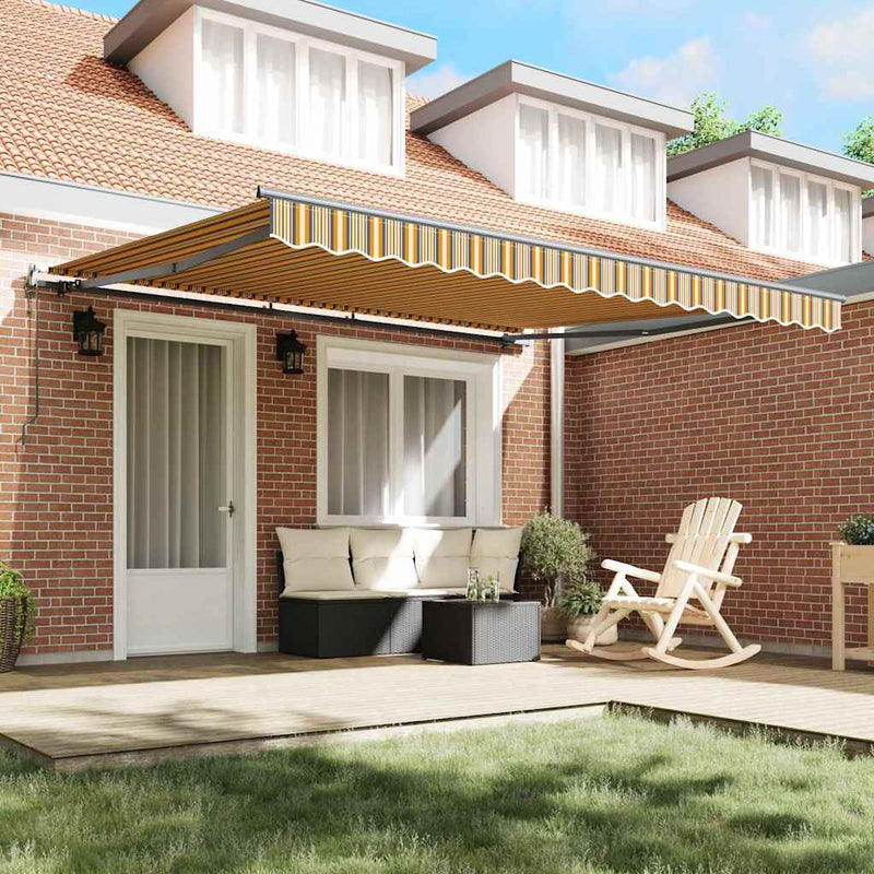 vidaXL Behúzható napellenző Sokszínű 400 × 300 cm szövet