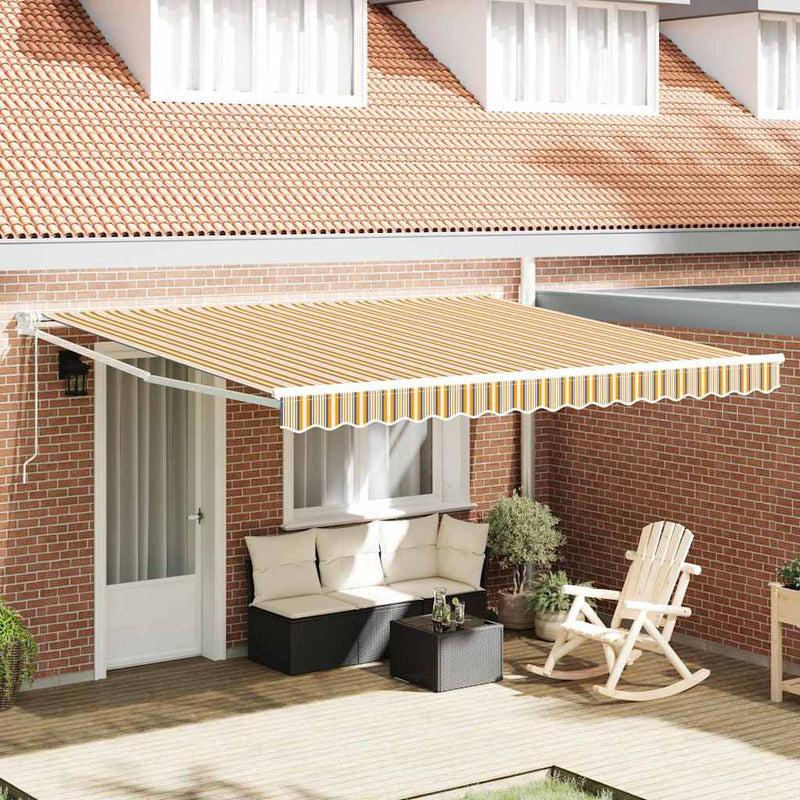 vidaXL Behúzható napellenző Sokszínű 400 × 300 cm Poliészter