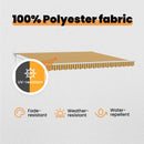 vidaXL Behúzható napellenző Sokszínű 400 × 300 cm Poliészter és fém