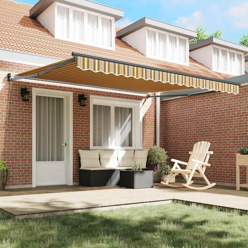 vidaXL Behúzható napellenző Sokszínű 400 × 300 cm Poliészter