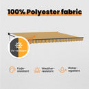 vidaXL Behúzható napellenző Sokszínű 400 × 300 cm Poliészter és fém