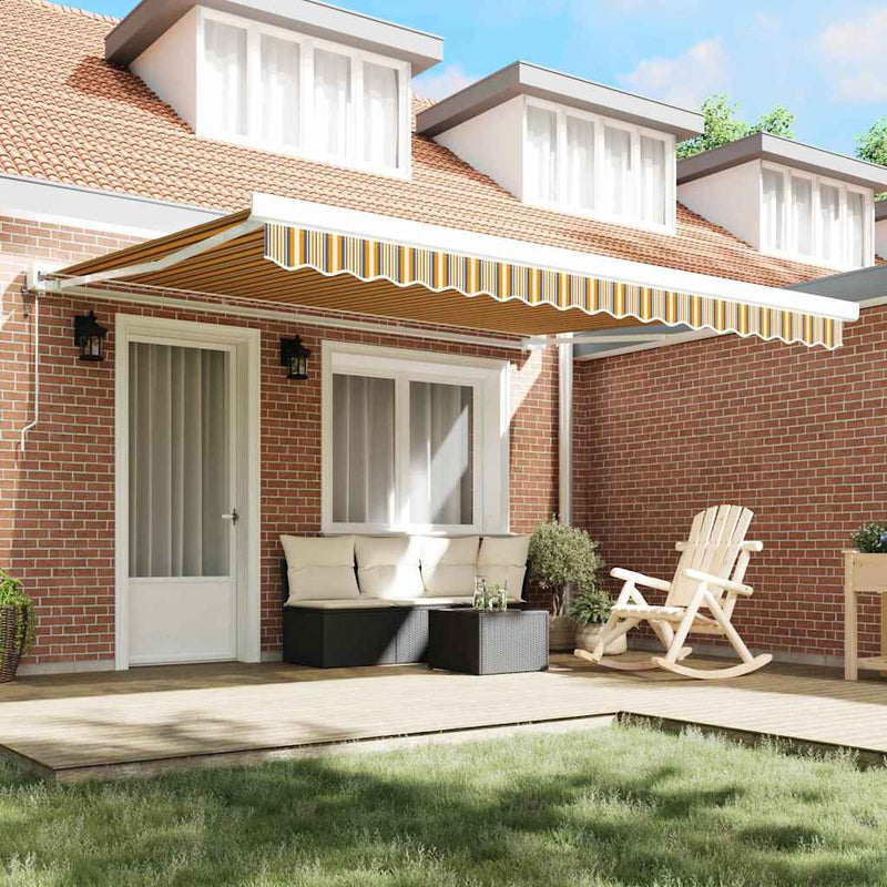 vidaXL Behúzható napellenző Sokszínű 400 × 300 cm Szövet, Fém