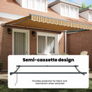 vidaXL Napernyő keret Sárga és Szürke 400 × 300 cm