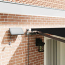 vidaXL Behúzható napellenző Fekete 400 ×300 cm szövet