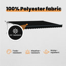 vidaXL Napernyő Anyag Fekete 400 × 300 cm Poliészter