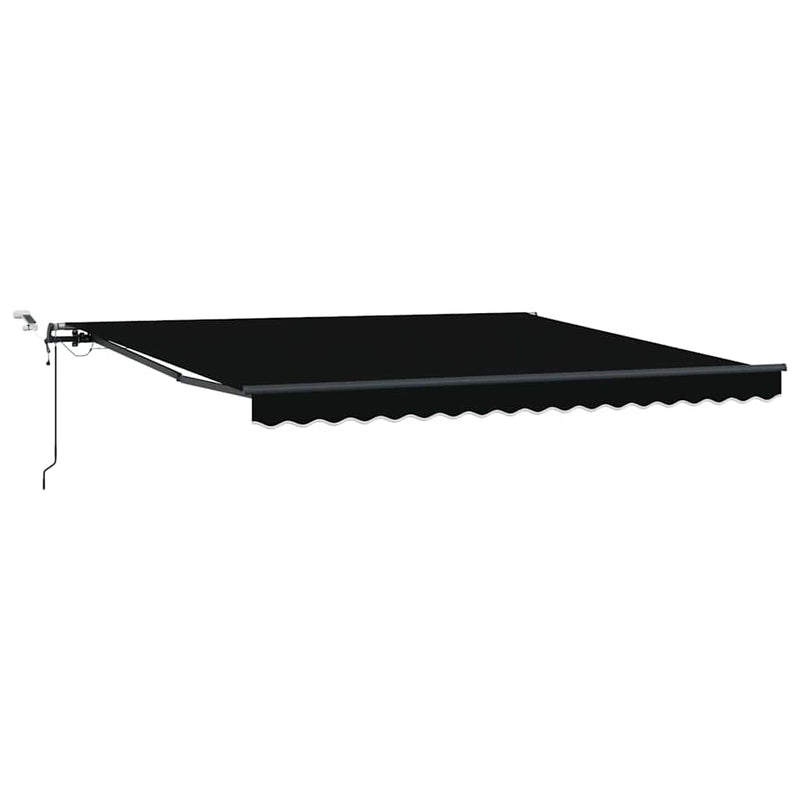 vidaXL Behúzható napellenző with Fekete 400 × 300 cm szövet