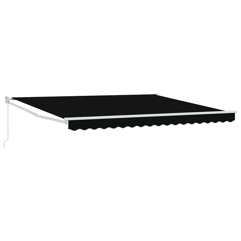 vidaXL Behúzható napellenző Fekete 400 × 300 cm Poliészter