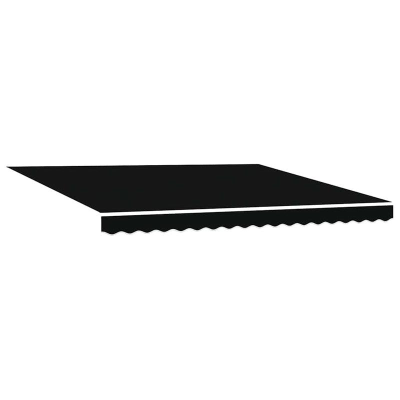 vidaXL Behúzható napellenző Fekete 400 × 300 cm Poliészter