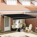 vidaXL Napernyő Fekete 400 × 300 cm Poliészter és fém