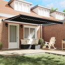 vidaXL Napernyő Fekete 400 × 300 cm Poliészter és fém