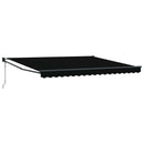 vidaXL Napernyő Fekete 400 × 300 cm Poliészter és fém
