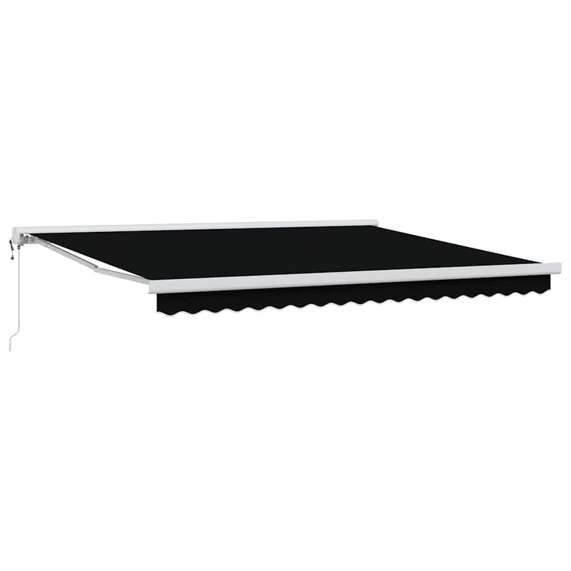 vidaXL Behúzható napellenző Fekete 400 ×300 cm Szövet és Fém