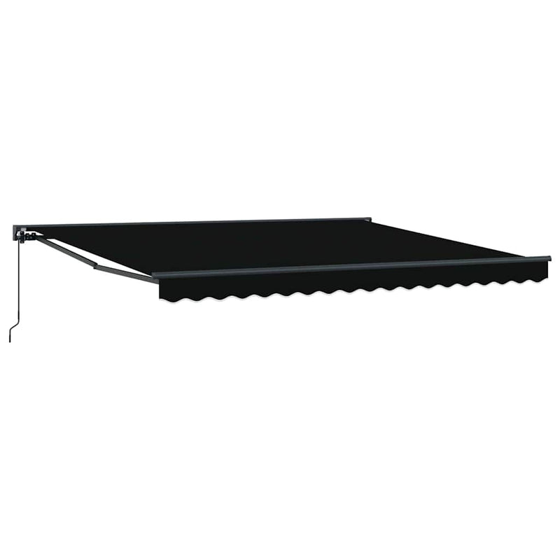 vidaXL Behúzható napellenző Fekete 400x300 cm szövet