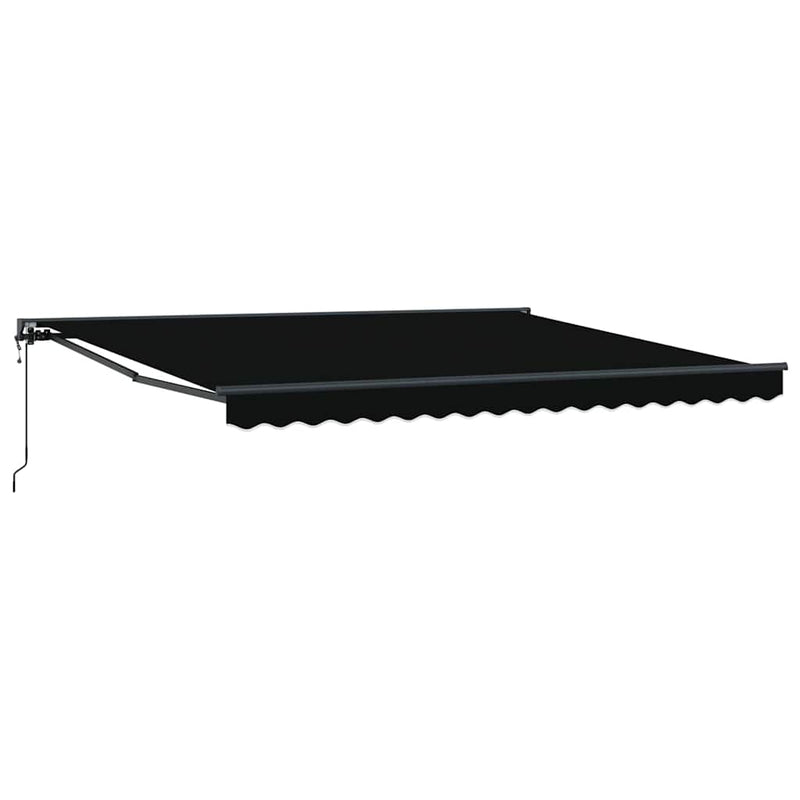 vidaXL Behúzható napellenző Fekete 400x300 cm szövet