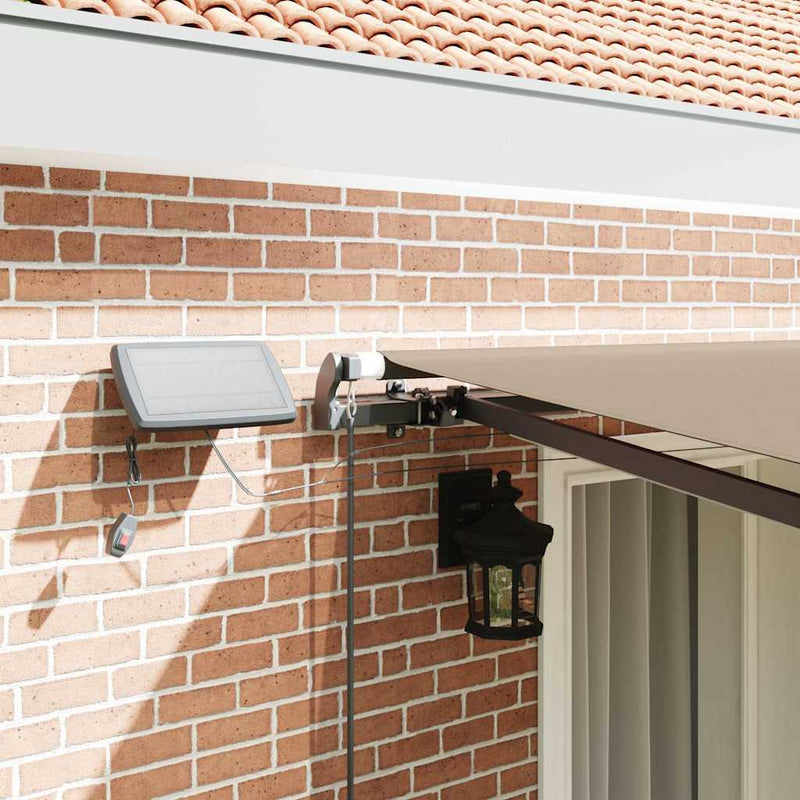 vidaXL Behúzható napellenző LED -es lámpákkal Bézs 400 × 300 cm szövet