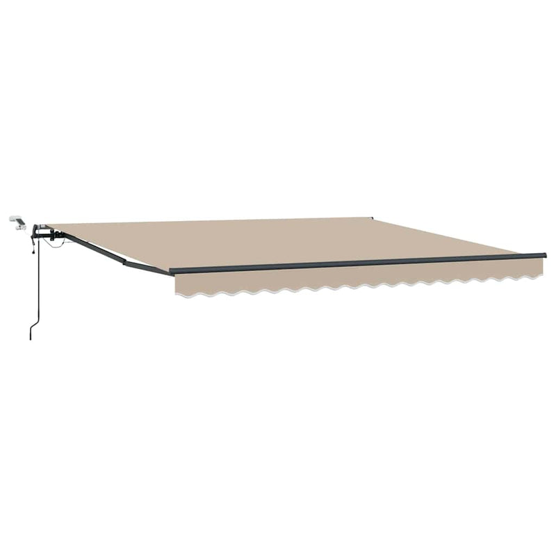 vidaXL Behúzható napellenző tartalmaz Bézs 400 × 300 cm szövet