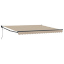 vidaXL Napernyő Bézs 400 × 300 cm Poliészter és fém
