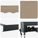 vidaXL Behúzható napellenző Bézs 400 × 300 cm Szövet, Fém