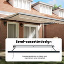 vidaXL Behúzható napellenző Bézs 400 × 300 cm Szövet és Fém