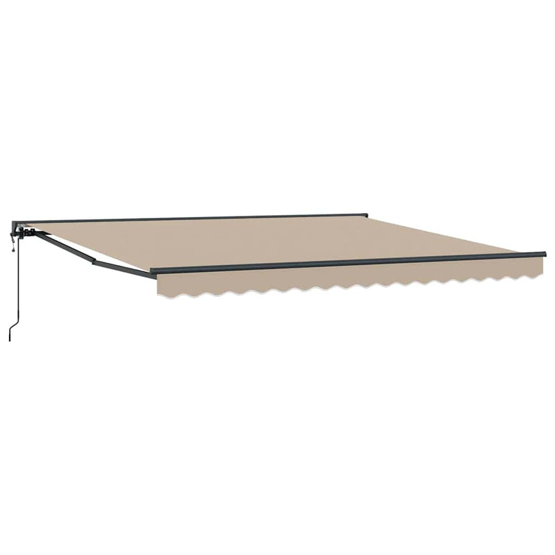 vidaXL Behúzható napellenző Bézs 400x300 cm szövet